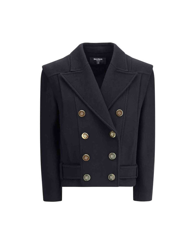Balmain Wool Double Breasted Coat Glam Steals