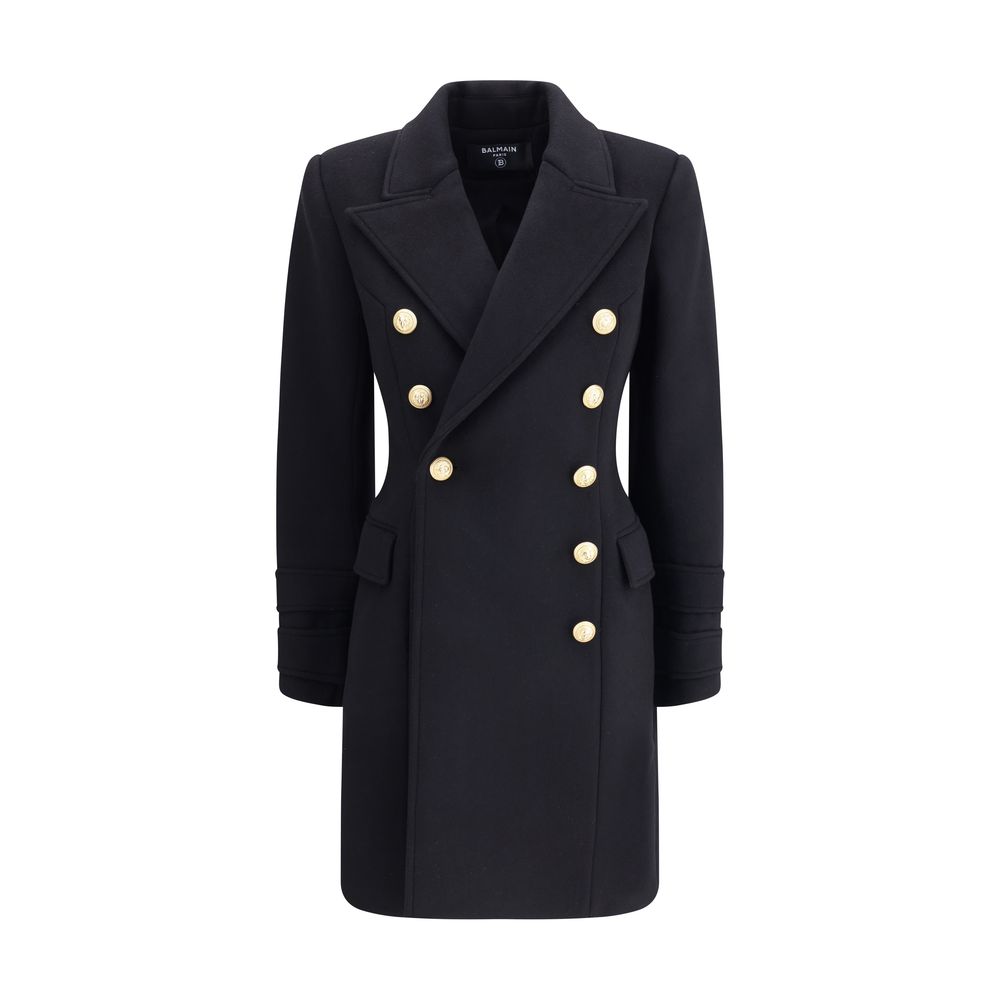 Balmain Wool and Cashmere Double Breasted Coat Glam Steals