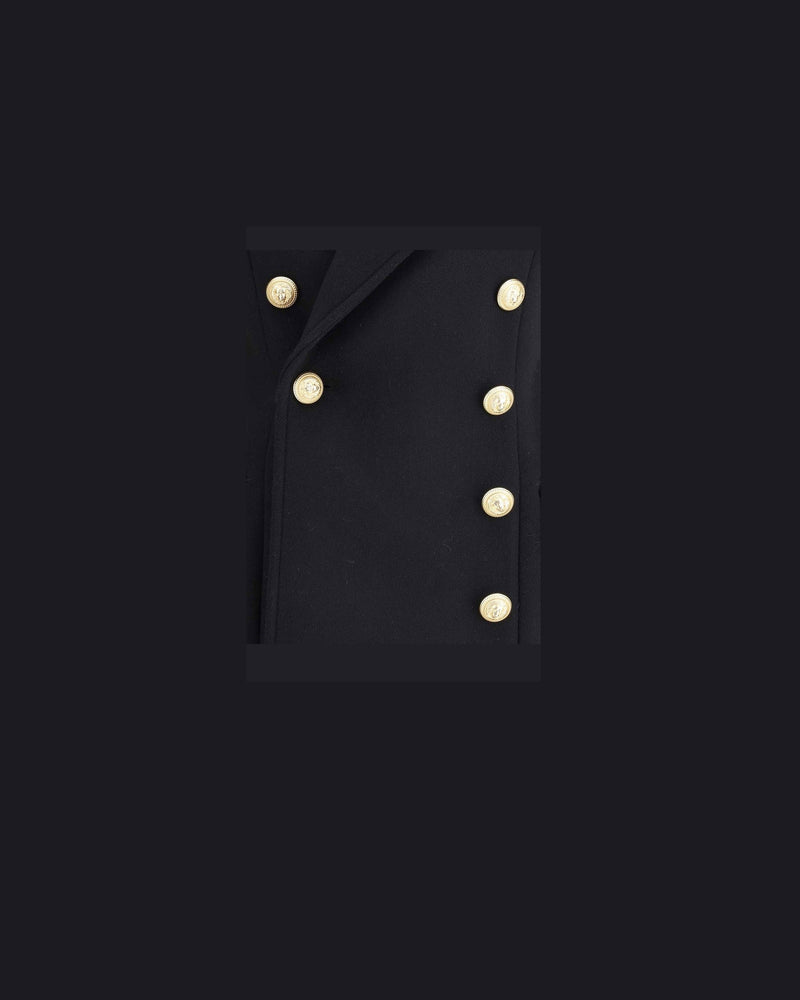 Balmain Wool and Cashmere Double Breasted Coat Glam Steals
