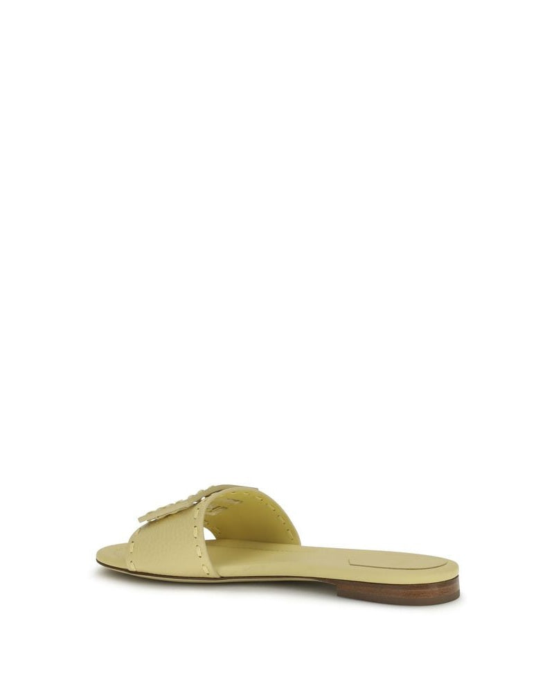 Beige Calf Leather Bos Taurus Flat Sandals Glam Steals