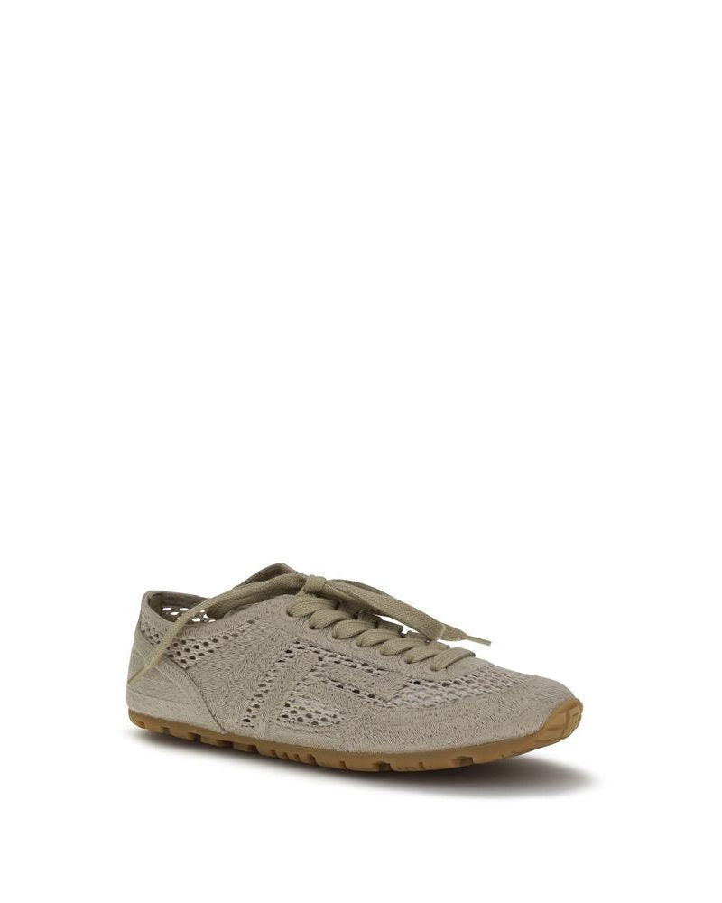 Balmain Beige Cotton Athletic Sneakers Glam Steals