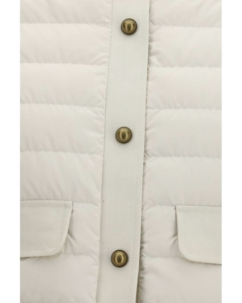 Beige Polyester Coat Glam Steals