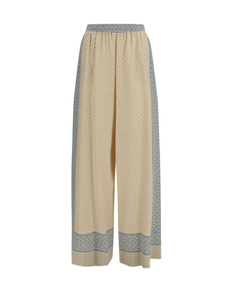 Ermanno Scervino Beige Silk Casual Pant Glam Steals