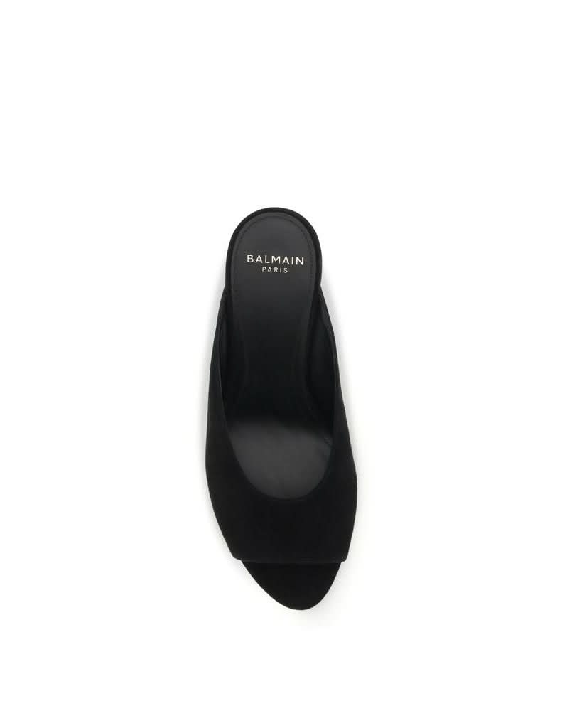 Balmain Black Mules Glam Steals