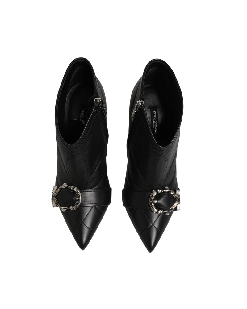 Dolce & Gabbana Black Devotion Quilted Buckled Boots Shoes Glam Steals