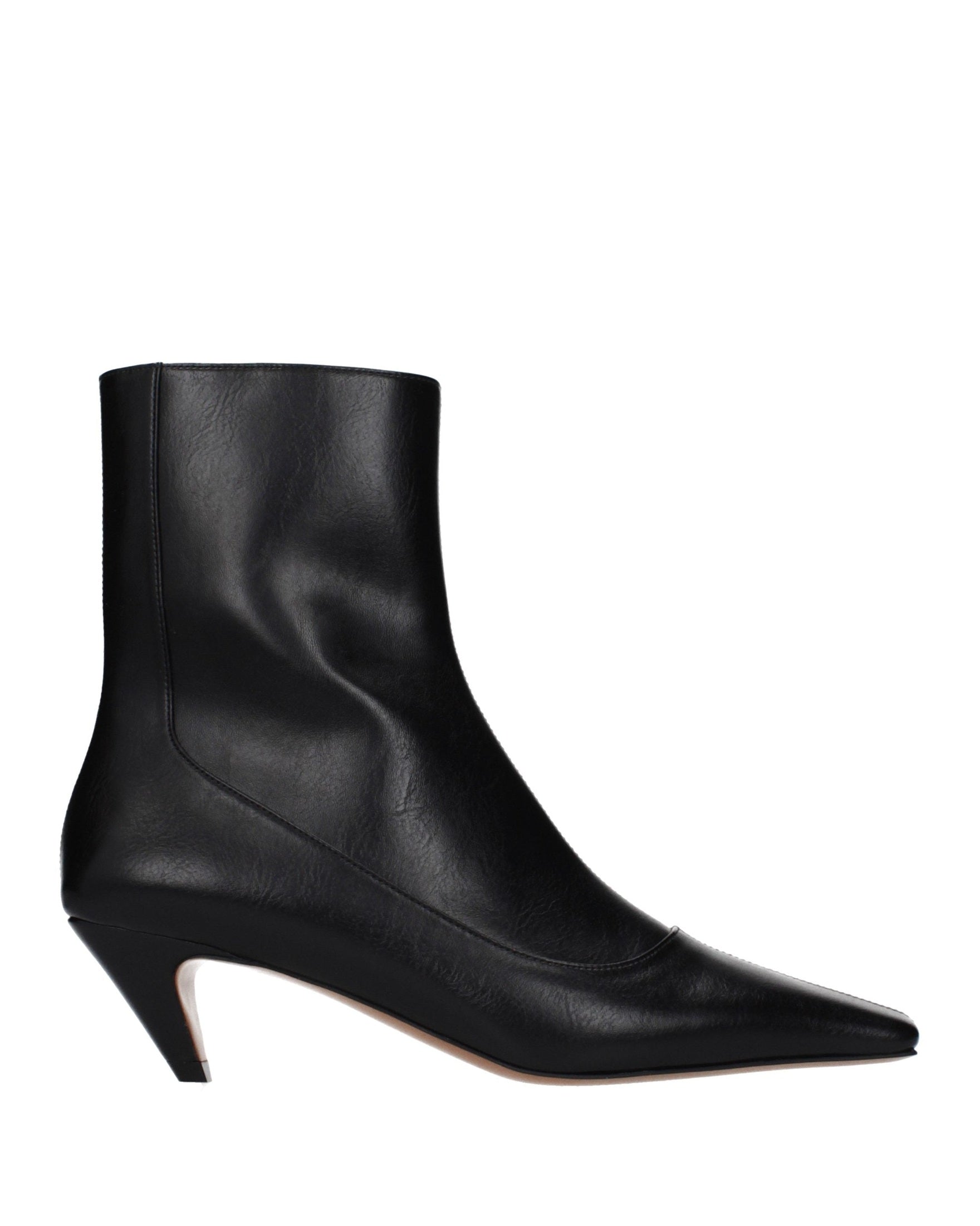 Black Leather Ankle Boots