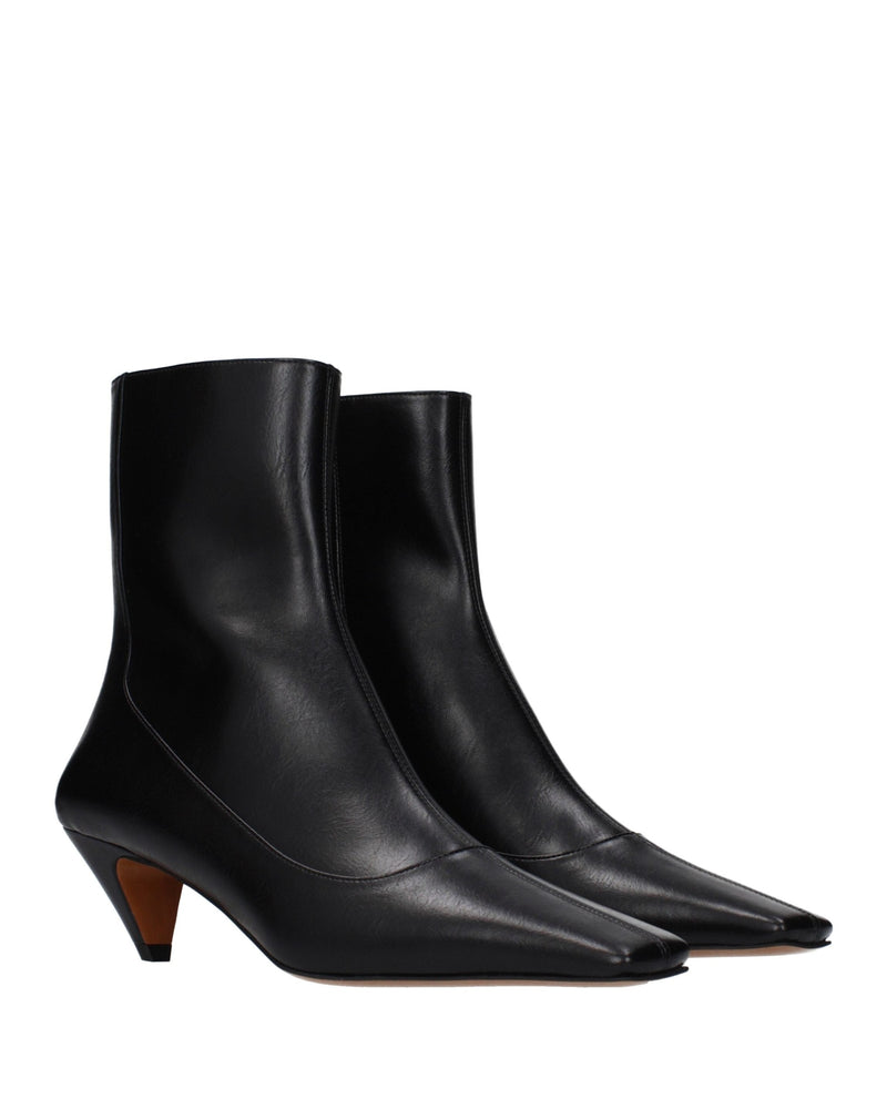 Black Leather Ankle Boots Glam Steals