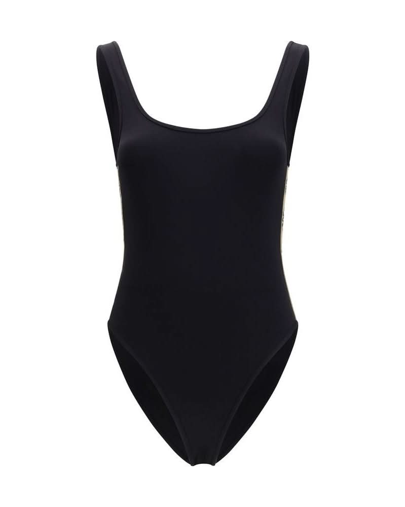 Black Polyamide One-Piece Swimsuit Glam Steals