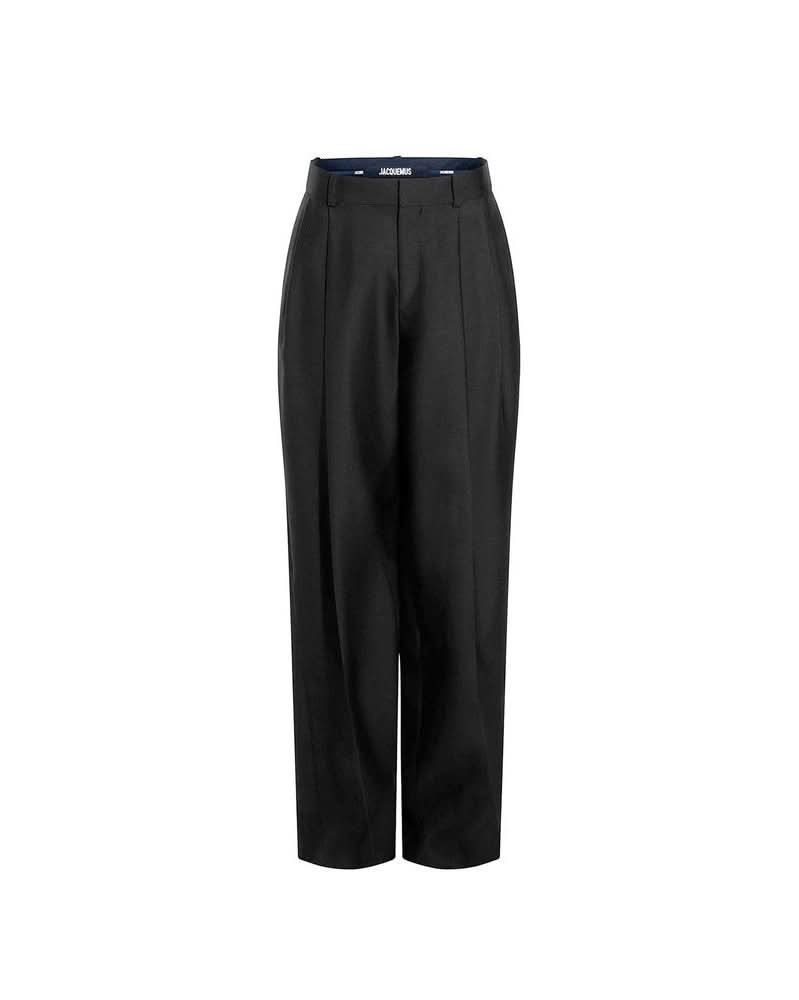 Black Silk Flared Pants Glam Steals