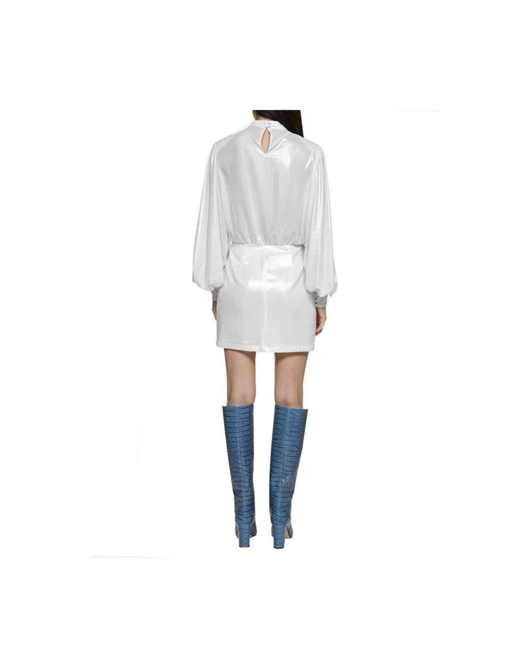 Blanca Vita Abelia Laminated Mini Dress Glam Steals