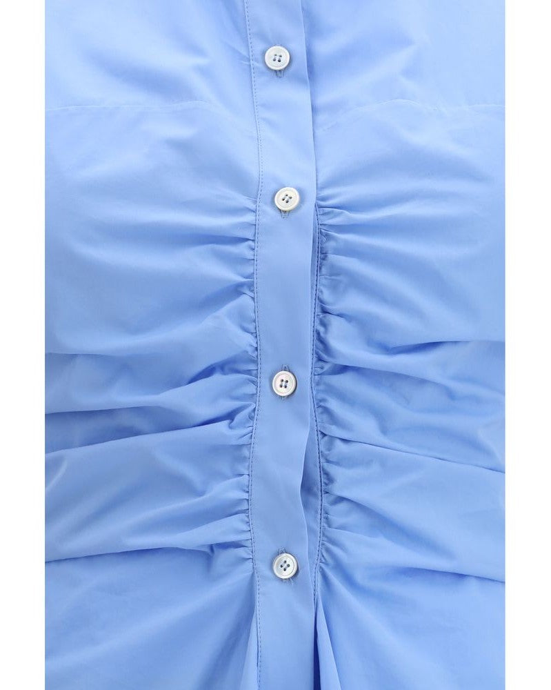 Blue Cotton Casual Dress Glam Steals