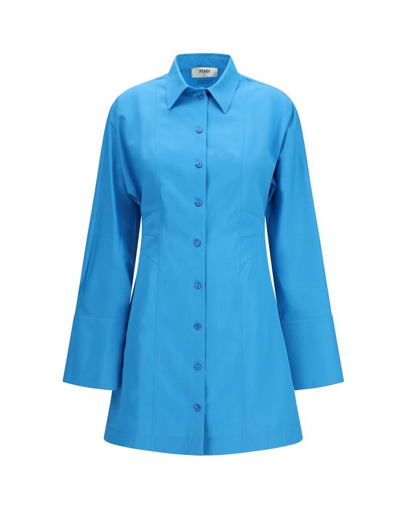 Blue Viscose Casual Dress Glam Steals