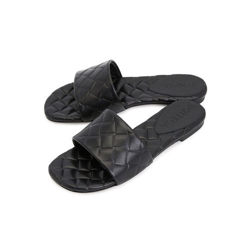 Bottega Veneta Black Leather Lamb Mules Glam Steals