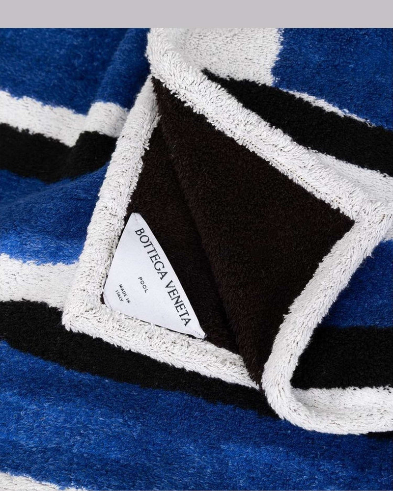 Bottega Veneta Blue Cotton Beach Towel Glam Steals