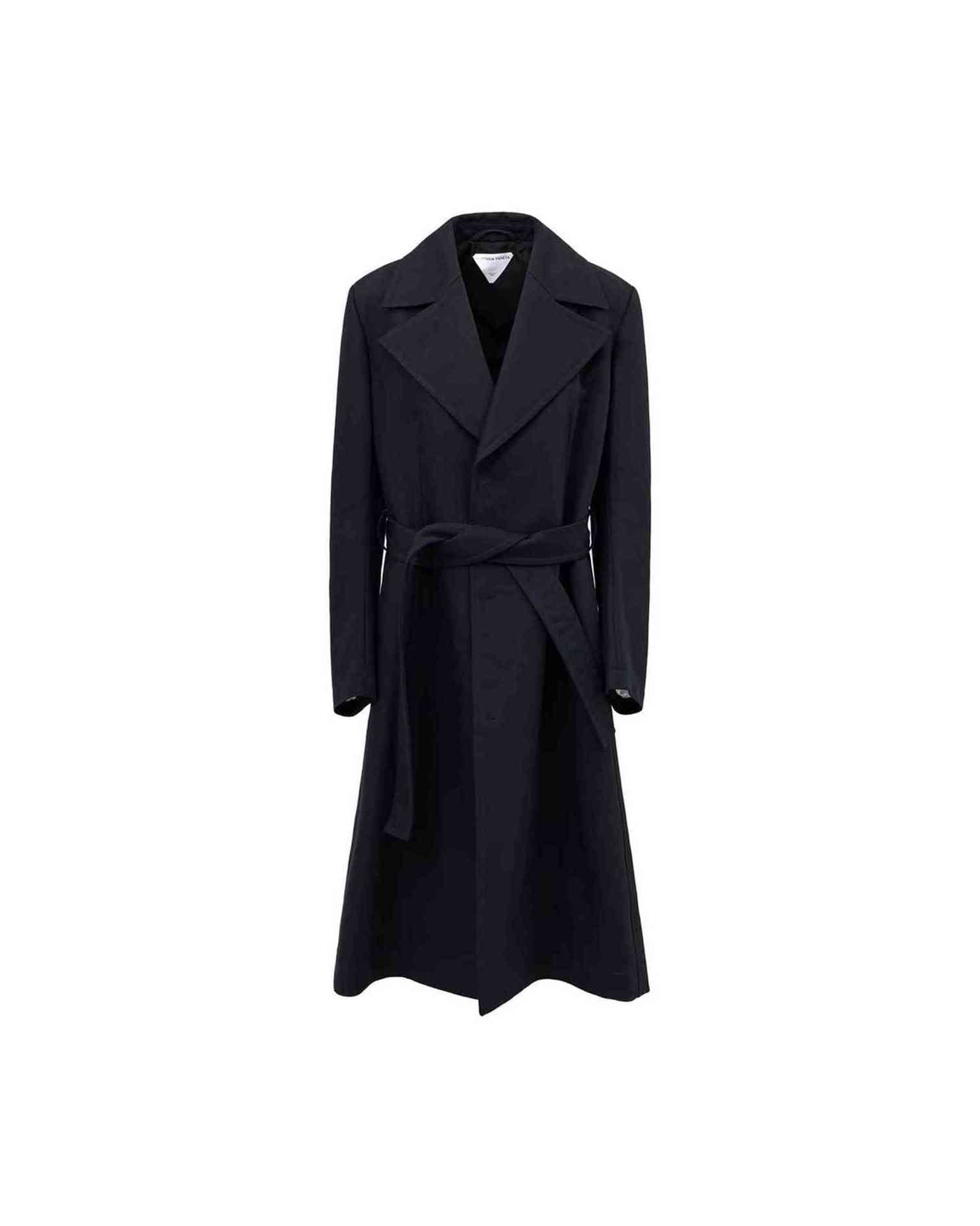 Bottega Veneta Blue Cotton Trench Coat