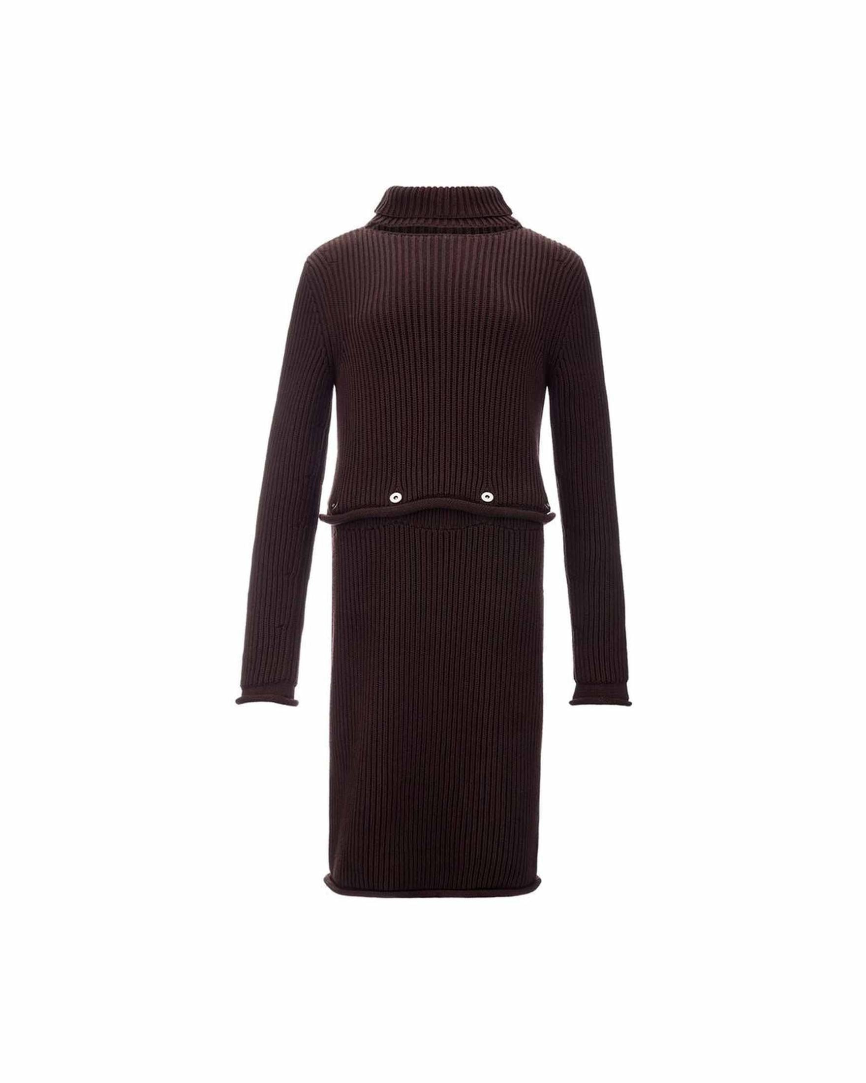 Bottega Veneta Elegant Viscose Brown Dress Glam Steals