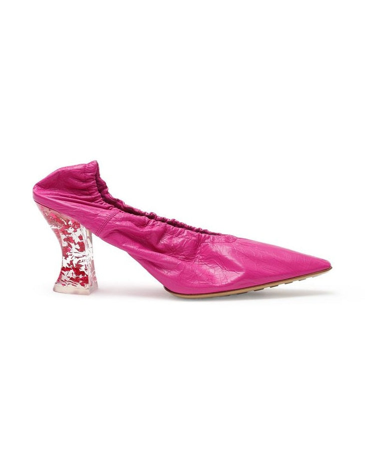 Bottega Veneta Fuchsia Leather Slippers Glam Steals