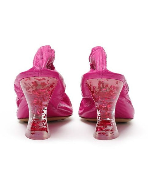 Bottega Veneta Fuchsia Leather Slippers Glam Steals