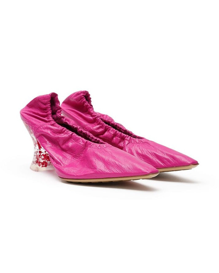 Bottega Veneta Fuchsia Leather Slippers Glam Steals