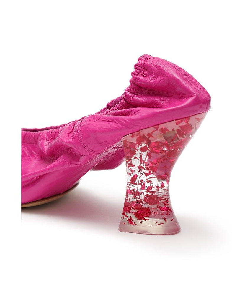 Bottega Veneta Fuchsia Leather Slippers Glam Steals