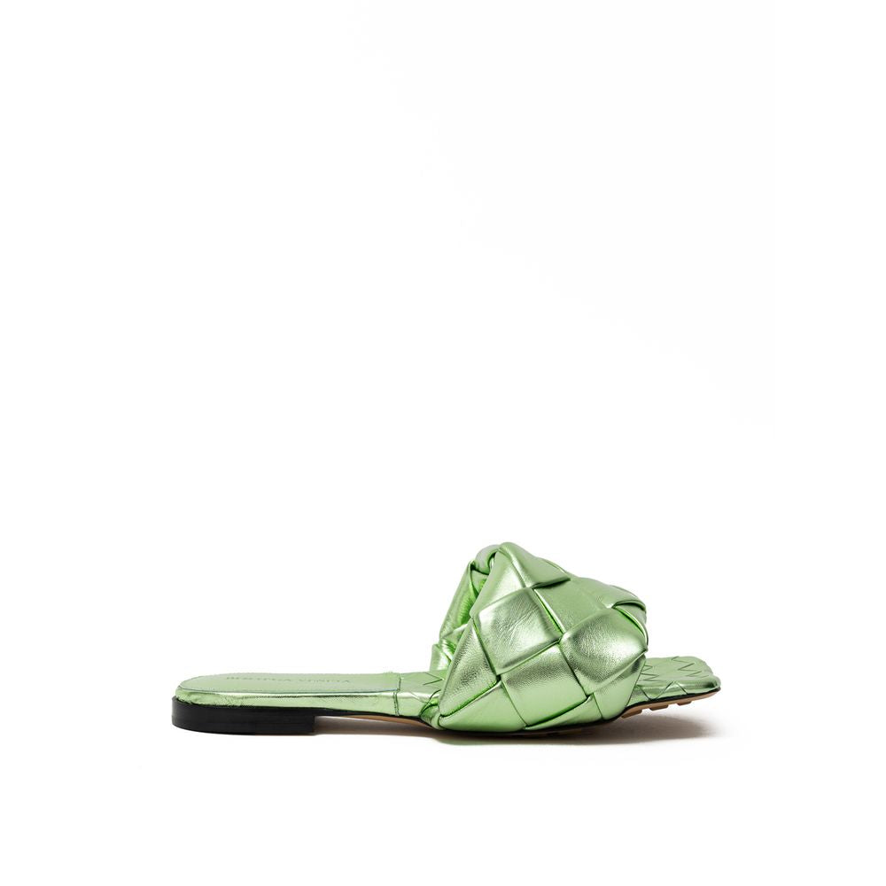 Bottega Veneta Green Leather Slipper Glam Steals