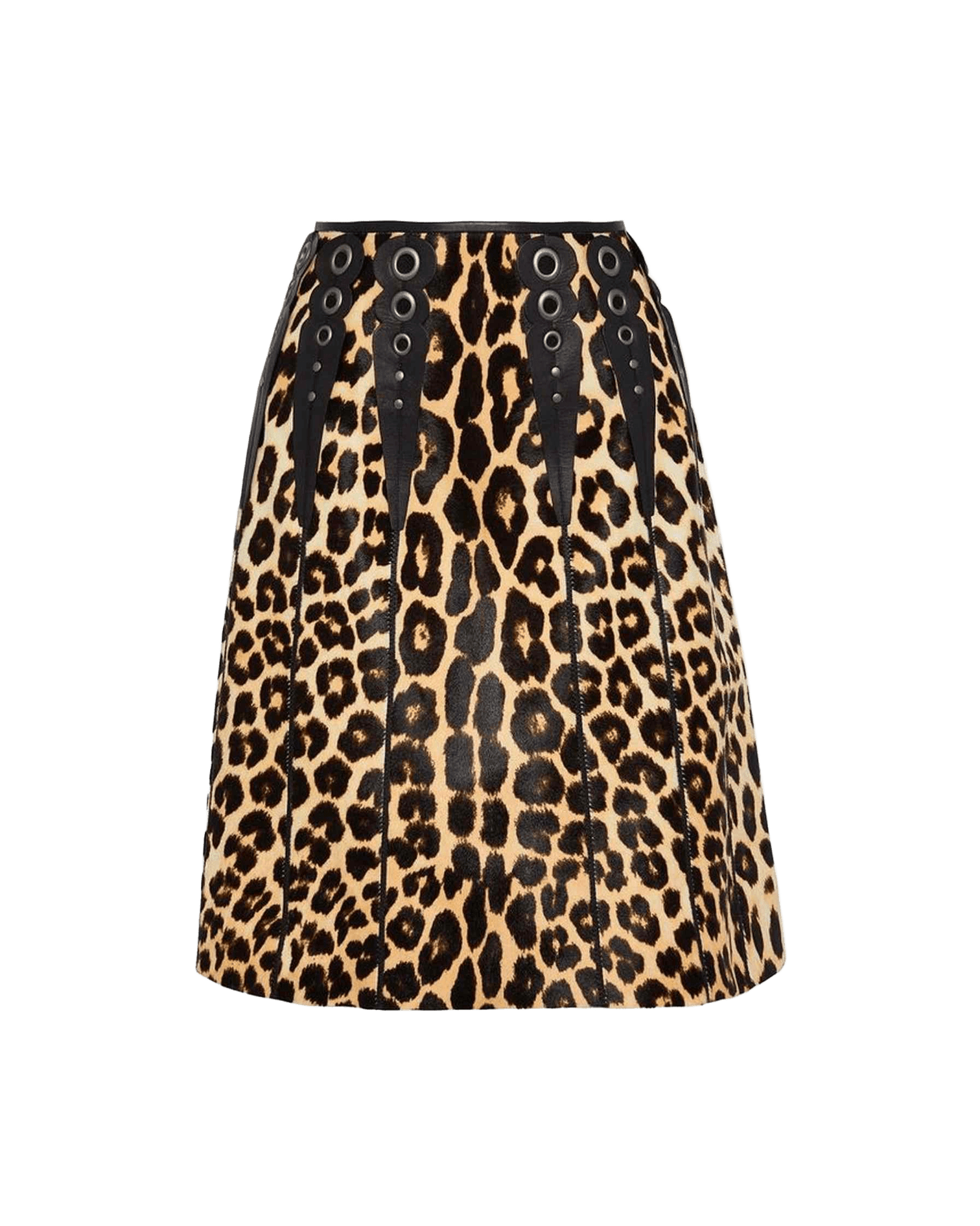 Bottega Veneta Leopard Print Calf Hair Skirt Glam Steals
