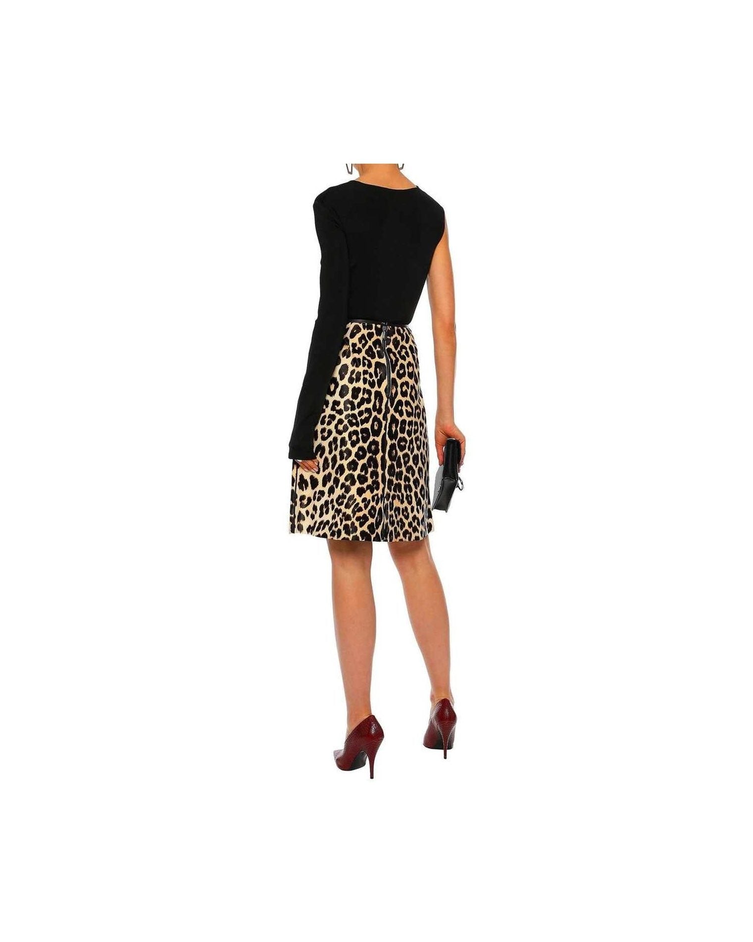 Bottega Veneta Leopard Print Calf Hair Skirt Glam Steals
