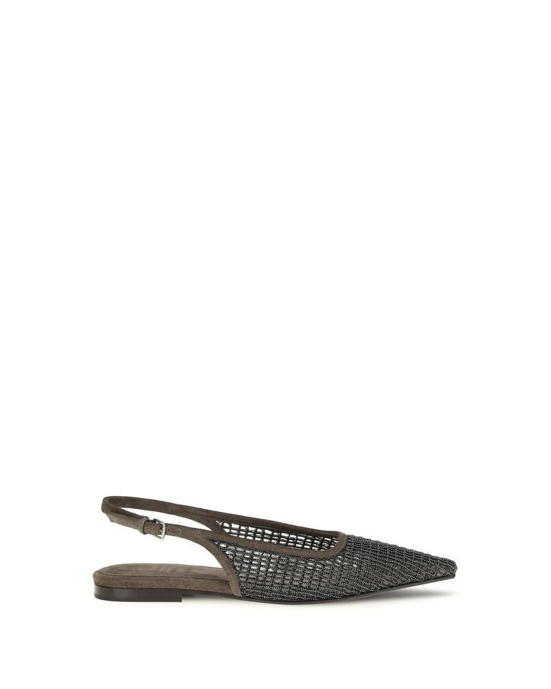 Brown Calf Leather Bos Taurus Ballet Flats