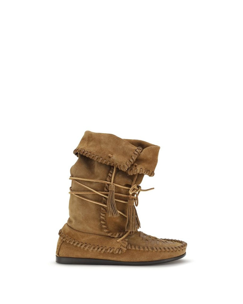Brown Calf Leather Bos Taurus Lace-Up Boots