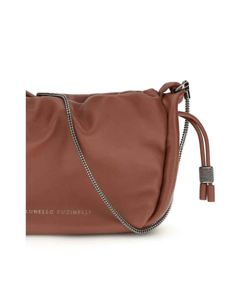 Brown Calf Leather Bos Taurus Shoulder Bag Glam Steals