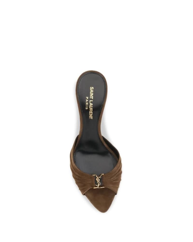 Saint Laurent Brown Stiletto Heel Sandals Glam Steals