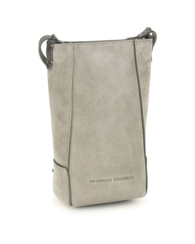 Brunello Cucinelli Beige Calf Leather Bos Taurus Phone Case Glam Steals