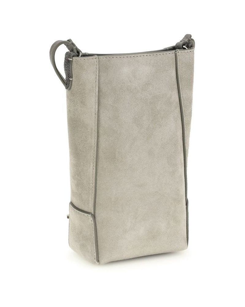 Brunello Cucinelli Beige Calf Leather Bos Taurus Phone Case Glam Steals