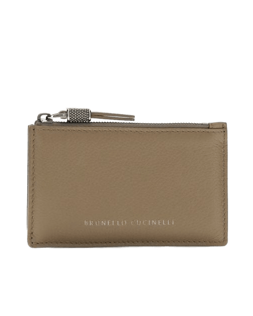 Brunello Cucinelli Beige Calf Leather Bos Taurus Wallet Glam Steals
