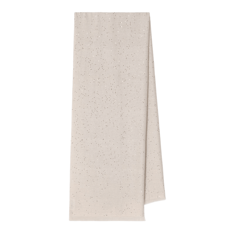 Brunello Cucinelli Beige Cashmere Rustic Scarf Glam Steals