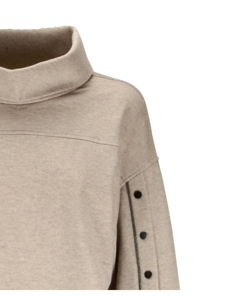 Brunello Cucinelli Beige Cashmere Sweat-Shirt 