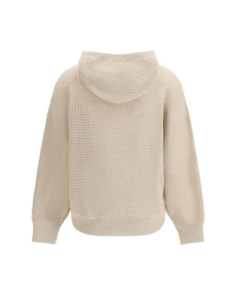 Brunello Cucinelli Beige Cashmere Sweat-shirt 