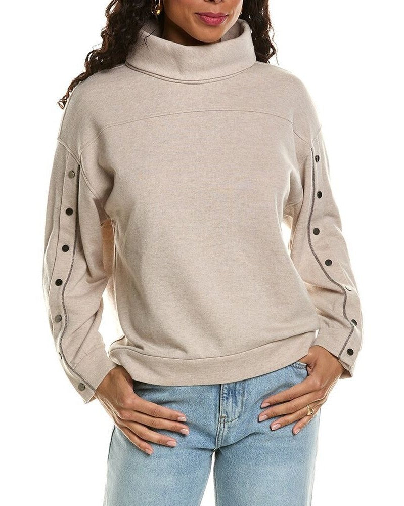 Brunello Cucinelli Beige Cashmere Sweat-Shirt 