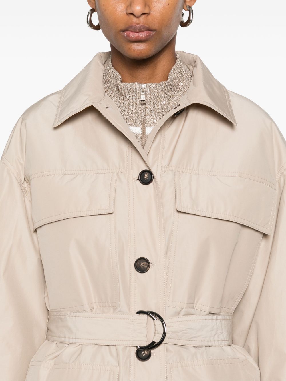 Brunello Cucinelli Beige Coat Glam Steals