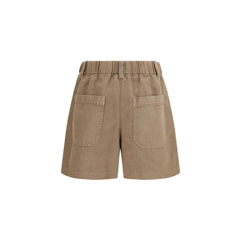 Brunello Cucinelli Beige Cotton Bermuda Shorts Glam Steals