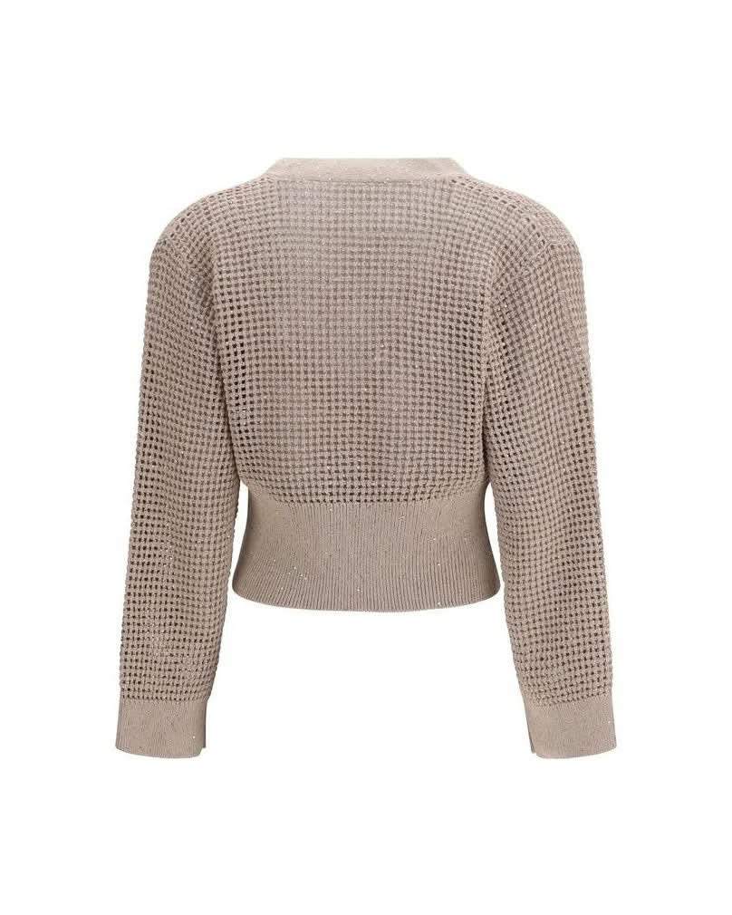 Brunello Cucinelli Beige Cotton Cardigan 
