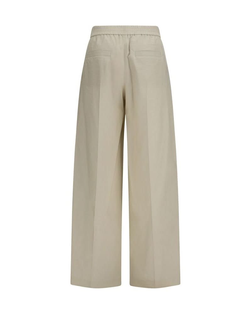Brunello Cucinelli Beige Cotton Casual Pant Glam Steals