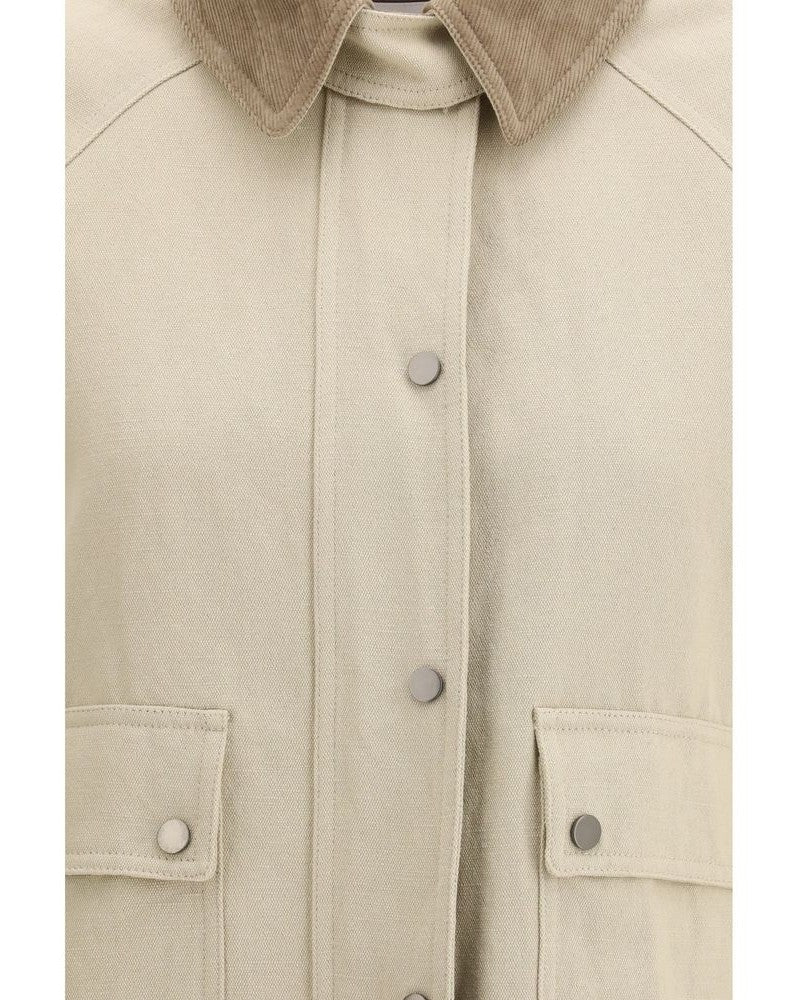 Brunello Cucinelli Beige Cotton Coat Glam Steals