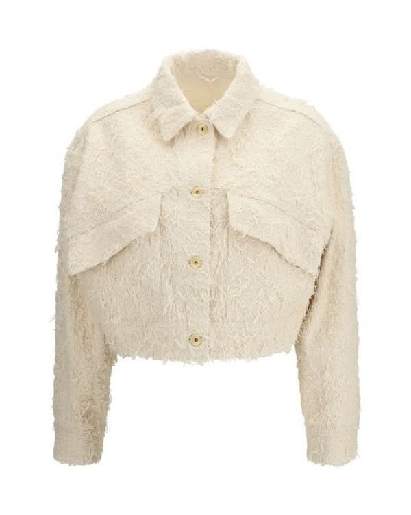 Brunello Cucinelli Beige Cotton Denim Jacket 