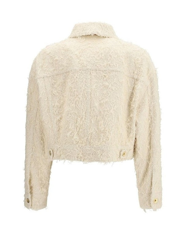 Brunello Cucinelli Beige Cotton Denim Jacket 