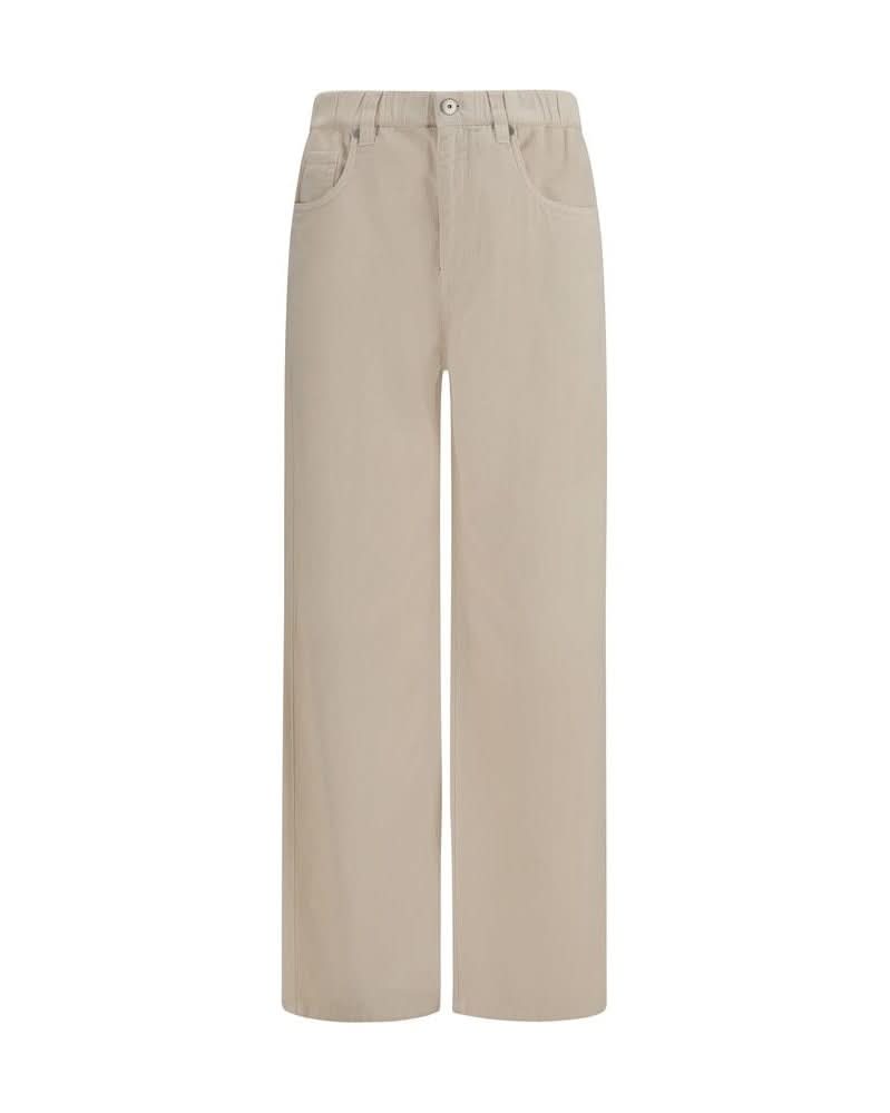 Brunello Cucinelli Beige Cotton Denim Jeans Glam Steals