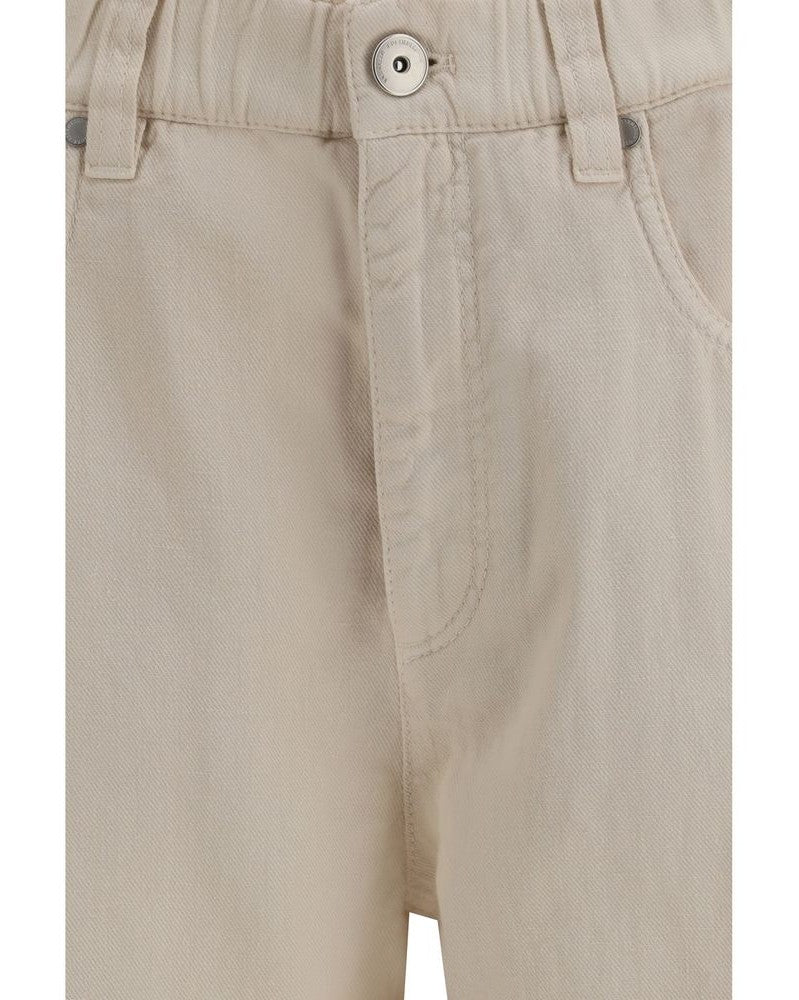 Brunello Cucinelli Beige Cotton Denim Jeans Glam Steals