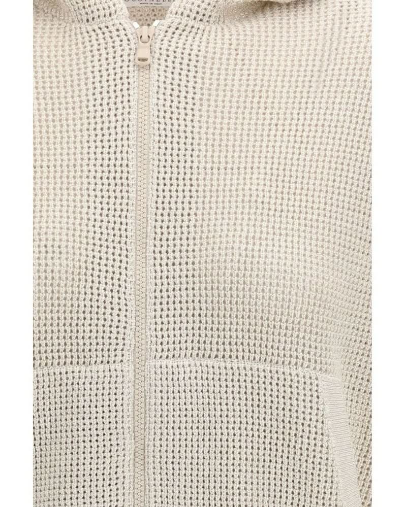 Brunello Cucinelli Beige Cotton Hoodie Glam Steals