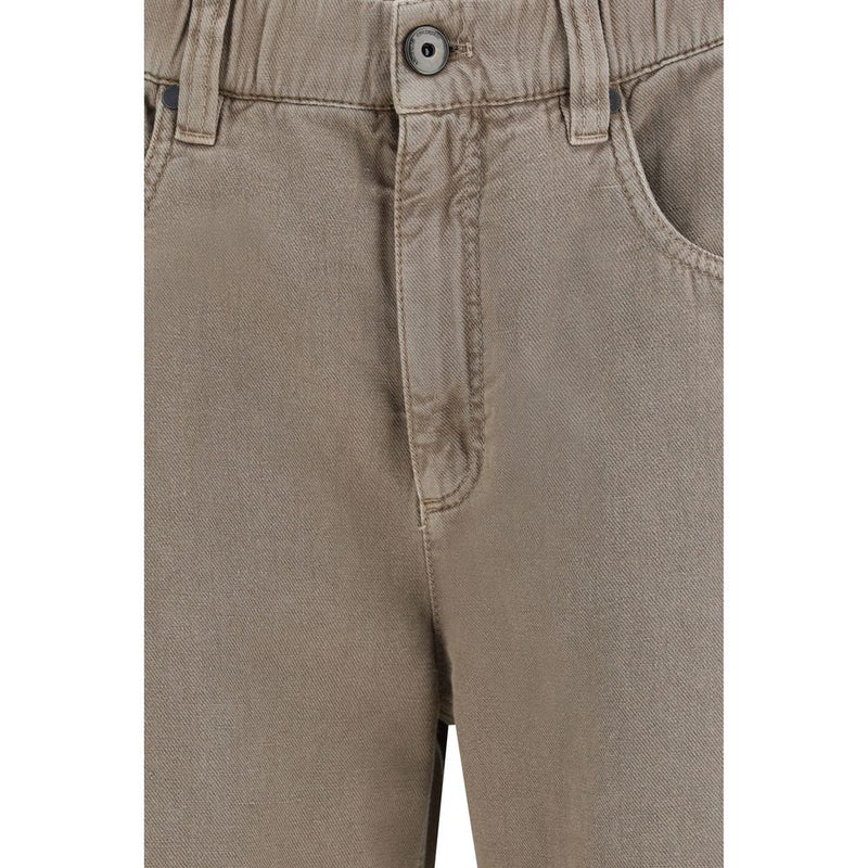 Brunello Cucinelli Beige Cotton Jeans Denim Glam Steals