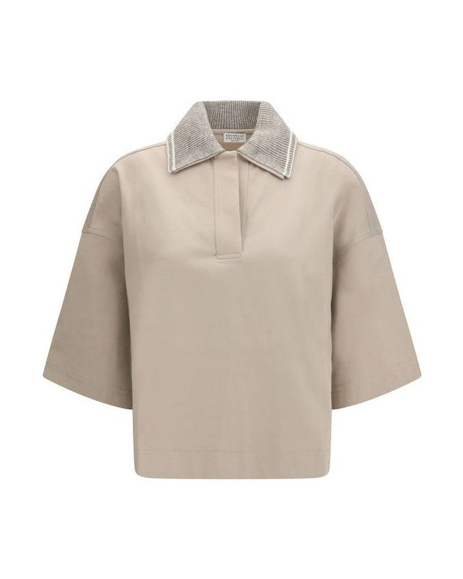 Brunello Cucinelli Beige Cotton Polo Shirt Glam Steals